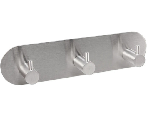 Porte-manteau en acier inoxydable avec trois crochets