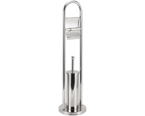 Porte-papier toilette avec brosse en acier