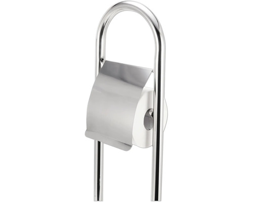 Porte-papier toilette en métal avec rouleau de papier