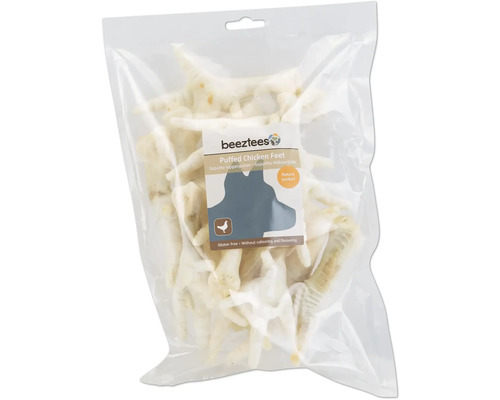 Sachet de pieds de poulet soufflés pour chiens de Beeztees