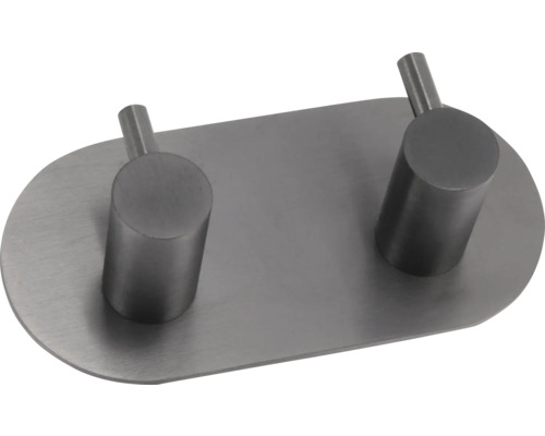 Patère double en acier inoxydable