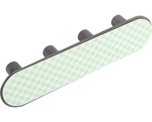 Tringle à crochets murale autocollante avec trois crochets