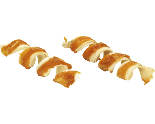 Deux friandises en spirale pour chiens