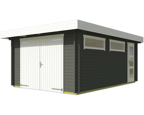 Holzgartenhaus mit Doppeltür und Fenstern