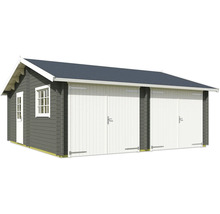 Holzgartenhaus mit Doppeltür und Einzeltür