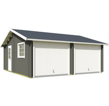 Doppelgarage mit Fenster und Tür