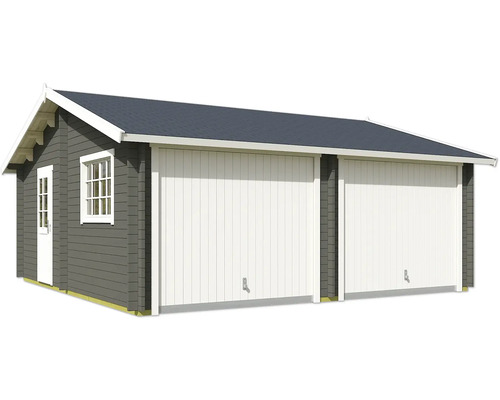 Doppelgarage mit Fenster und Tür