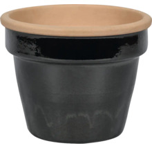 Pot de fleurs en céramique noire
