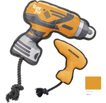 Ensemble de jouets pour chiens, comprenant une perceuse en tissu et une clé à molette avec une corde