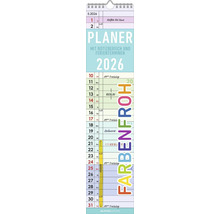 Calendrier mural 2026 avec zone de notes et dates de vacances