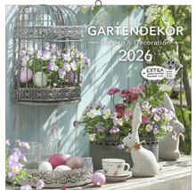 Gartendekor Kalender 2026 mit Garten- und Dekorationsmotiven