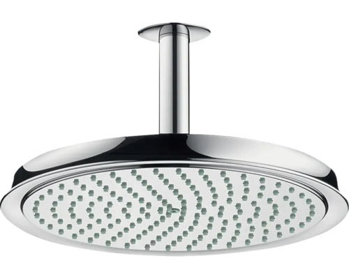Set de pommeau de douche hansgrohe Raindance Classic 1jet rond Ø 270 mm avec raccordement de plafond chrome 27405000