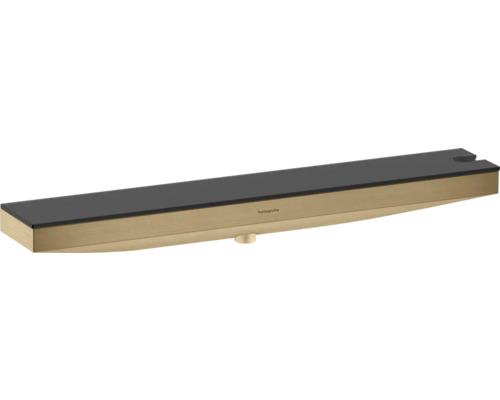hansgrohe Rainfinit yWandanschluss Porter 500 mit Brausehalter rechts und Duschablage brushed bronze gebürtstet 26858140
