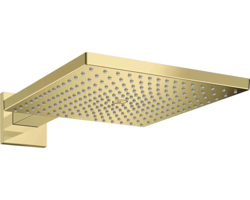 Kopfbrause Set hansgrohe Raindance E 300 1jet eckig 540 x 300 mm inkl. Brausearm polished gold optic 26238990