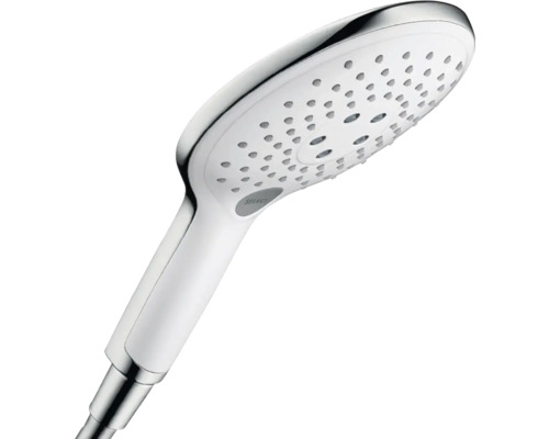 Handbrause hansgrohe Raindance Select S 150 3jet EcoSmart rund Ø 130 mm chrom weiß 28588400
