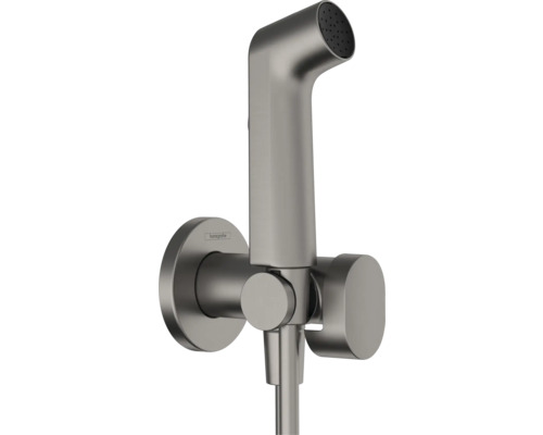 Set douchette de bidet hansgrohe Bidette 1jet S EcoSmart pour eau chaude avec support de douchette et flexible de douche 125 cm brushed black chrom brossé 29232340 Set douchette de bidet hansgrohe Bidette 1jet S EcoSmart pour eau chaude avec support de douchette et flexible de douche 125 cm brushed black chrom brossé 29232340