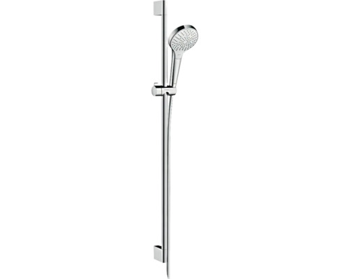 Ensemble barre de douche hansgrohe Croma Select S 110 Multi EcoSmart chrome blanc brillant longueur de barre 959 mm 26571400
