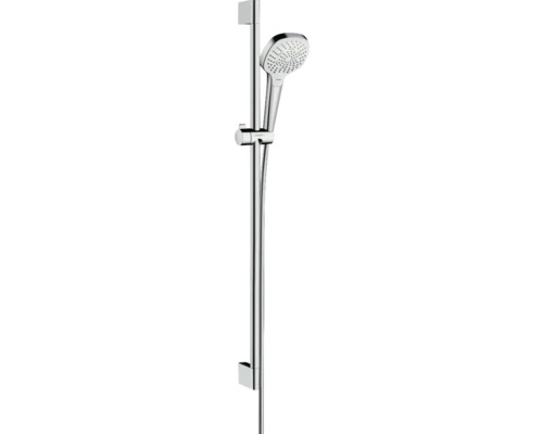 Ensemble barre de douche hansgrohe Croma Select E 110 Multi EcoSmart chrome blanc brillant longueur de barre 959 mm 26591400