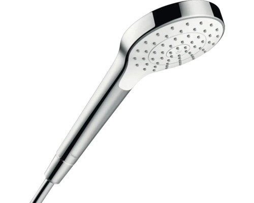 Handbrause hansgrohe Croma S 1jet EcoSmart rund Ø 110 mm chrom weiß 26805400 Handbrause aus Metall