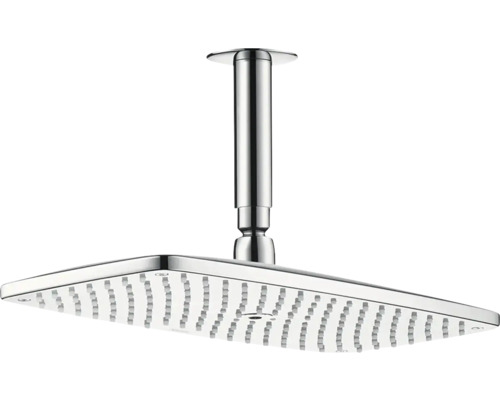 Set de pommeau de douche hansgrohe Raindance E 360 Air 1jet carré 476 x 360 mm mit avec raccordement de plafond chrome 27381000