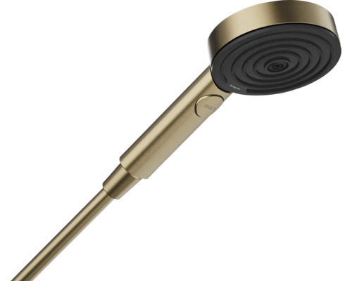Handbrause hansgrohe Pulsify Select S 105 3jet Relaxation EcoSmart rund Ø 110 mm brushed bronze 24111140