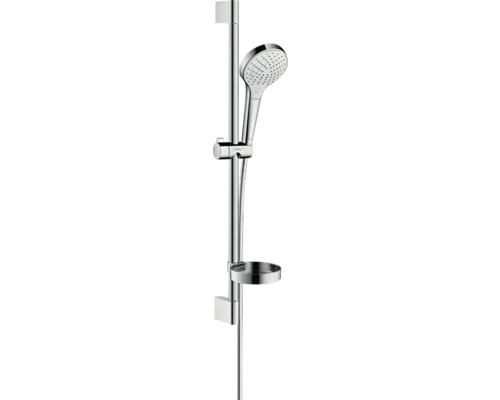 Ensemble barre de douche hansgrohe Croma Select S 110 Vario chrome blanc brillant longueur de barre 669 mm 26566400