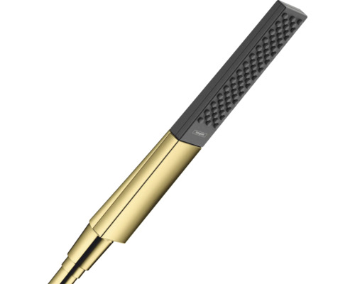 Stabhandbrause hansgrohe Rainfinity 100 1jet eckig 25 x 50 mm polished gold optic 26866990