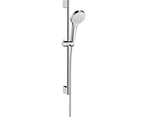 Ensemble barre de douche hansgrohe Croma Select S 110 Vario EcoSmart chrome blanc brillant longueur de barre 669 mm 26563400