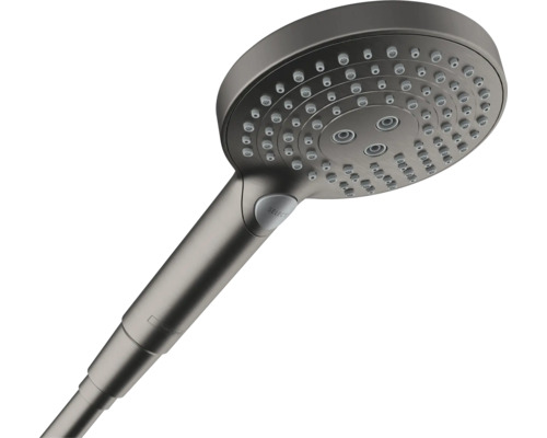 Handbrause hansgrohe Raindance Select S 120 3jet PowderRain rund Ø 130 mm brushed black chrom 26014340