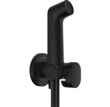hansgrohe Bidetbrauseset Bidette 1jet S EcoSmart für Kaltwasser mit Brausehalter und Brauseschlauch 125 cm schwarz matt 29230670