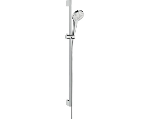 Brausegarnitur hansgrohe Croma Select S 110 1jet chrom weiß glänzend Brausestangenlänge 959 mm 26574400 Brausegarnitur hansgrohe Croma Select S 110 1jet chrom weiß glänzend Brausestangenlänge 959 mm 26574400