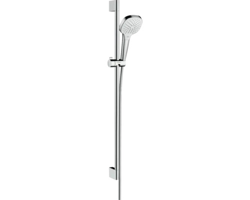Ensemble barre de douche hansgrohe Croma Select E 110 Vario EcoSmart chrome blanc brillant longueur de barre 959 mm 26593400