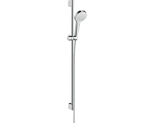 Ensemble barre de douche hansgrohe Croma Select S 110 Vario EcoSmart chrome blanc brillant longueur de barre 959 mm 26573400