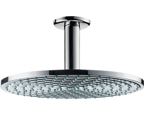 Set de pommeau de douche hansgrohe Raindance S 240 1jet EcoSmart rond Ø 240 mm avec raccordement de plafond chrome 27463000