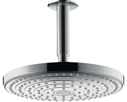 Set de pommeau de douche hansgrohe Raindance Select S 240 2jet EcoSmart rond Ø 240 mm avec raccordement de plafond chrome 26469000