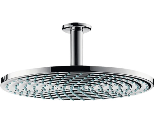 Set de pommeau de douche hansgrohe Raindance S 300 1jet EcoSmart rond Ø 300 mm avec raccordement de plafond chrome 26600000