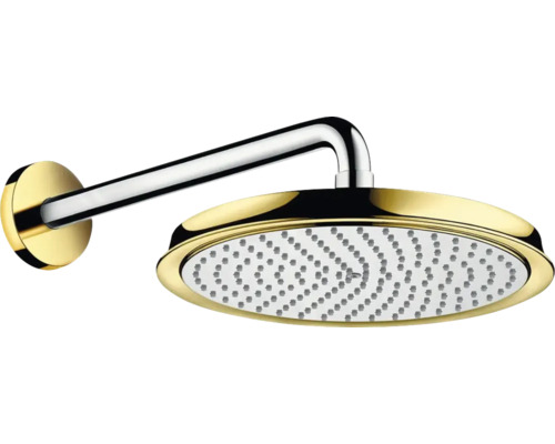 Kopfbrause Set hansgrohe Raindance Classic 1jet rund Ø 270 mm inkl. Brausearm chrom/polished gold optic 27424090