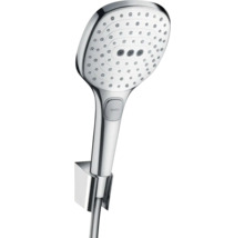 Handbrause Set hansgrohe Raindance Select E 120 3jet eckig mit Brauseschlauch 160 cm chrom/weiß 26720400
