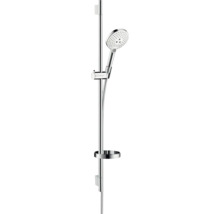 Brausegarnitur hansgrohe Raindance Select S 120 3jet chrom weiß glänzend Brausestangenlänge 1008 mm 26631400