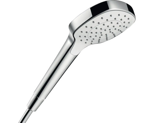 Handbrause hansgrohe Croma E 110 1jet eckig 185 x 110 mm chrom weiß 26814400 Handbrause aus Metall