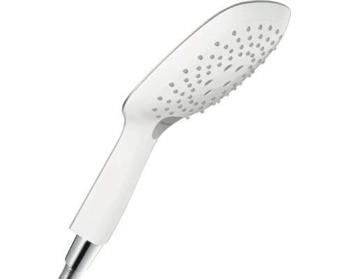 Handbrause hansgrohe Raindance Select E 150 3jet EcoSmart eckig 236 x 130 mm chrom weiß 26551400