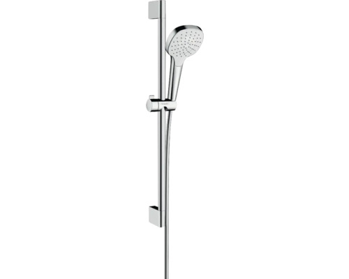 Brausegarnitur hansgrohe Croma Select E 110 1jet chrom weiß glänzend Brausestangenlänge 669 mm 26584400 Brausegarnitur hansgrohe Croma Select E 110 1jet chrom weiß glänzend Brausestangenlänge 669 mm 26584400