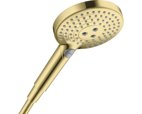 Handbrause hansgrohe Raindance Select S 120 3jet EcoSmart rund Ø 130 mm polished gold optic 26531990
