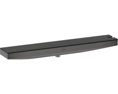 hansgrohe Rainfinit yWandanschluss Porter 500 mit Brausehalter rechts und Duschablage brushed black chrom gebürstet 26858340