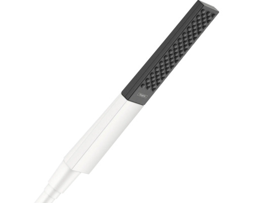 Douchette tube hansgrohe Rainfinity 100 1jet carrée 25 x 50 mm blanc mat 26866700 Douchette tube hansgrohe Rainfinity 100 1jet carrée 25 x 50 mm blanc mat 26866700