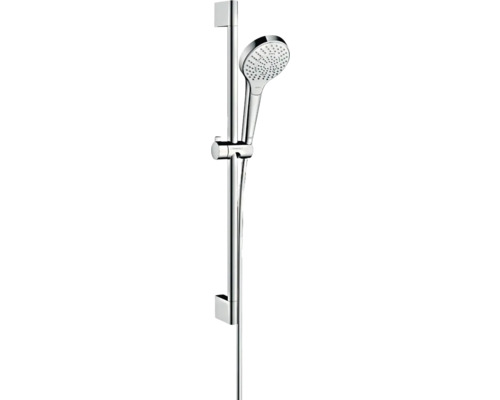 Ensemble barre de douche hansgrohe Croma Select S 110 Multi EcoSmart chrome blanc brillant longueur de barre 669 mm 26561400