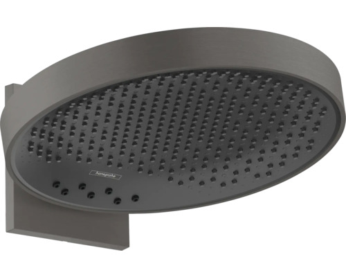 Kopfbrause hansgrohe Rainfinity 360 3jet rund Ø 360 mm mit Wandanschluss brushed black chrom gebürstet 26234340