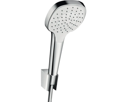 Handbrause Set hansgrohe Croma Select E E 110 1jet eckig mit Brauseschlauch 125 cm chrom/weiß 26424400 Handbrause Set hansgrohe Croma Select E E 110 1jet eckig mit Brauseschlauch 125 cm chrom/weiß 26424400