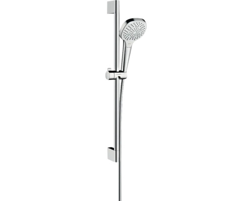 Ensemble barre de douche hansgrohe Croma Select E 110 Multi EcoSmart chrome blanc brillant longueur de barre 669 mm 26581400