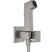 hansgrohe Bidetbrauseset Bidette 1jet E EcoSmart für Warmwasser mit Brausehalter und Brauseschlauch 125 cm brushed black chrom gebürstet 29233340